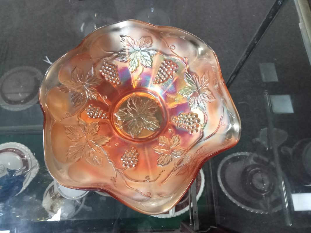 Marigold Carnival Glass Bowl Revive Antiques And Decor 0379